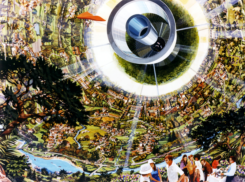 Illustration for article titled Stunning concept art reveals NASA's 1970s vision for humanity in space